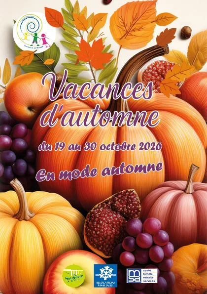 Plaquette des vacances d'automne